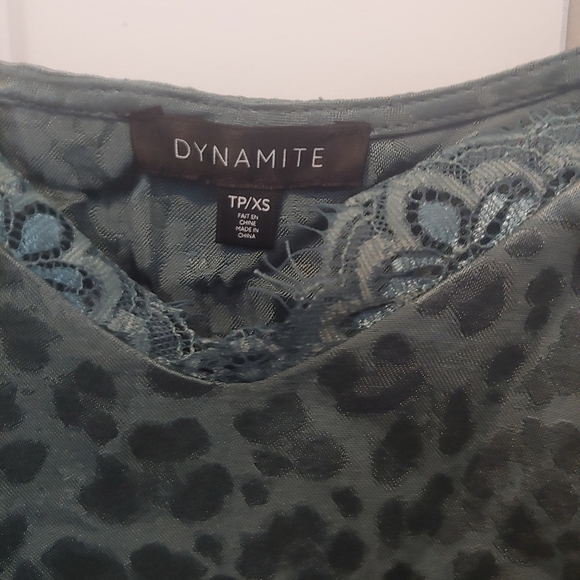 Dynamite Dark Teal Leopard Print XSmall - Picture 2 of 3